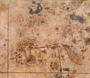 Weltkarte, von den östlichen Küsten Amerikas bis nach Indien
